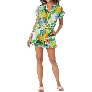 New Women’s Velvet by Graham & Spencer Pam Printed Cotton Cambric Dress Size XS